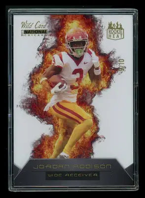 2023 Wild Card Rookie Heat Jordan Addison #RHN-25 Rookie 9/10 National - Football Card Single