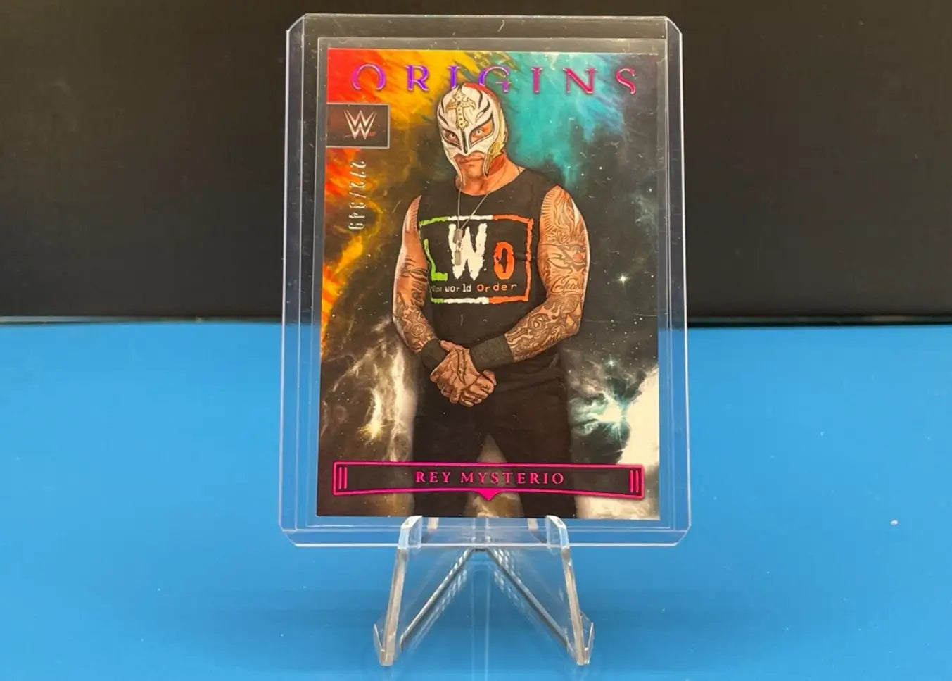 Rey Mysterio WWE Chronicles Origins trading card 2023 Pink #272/349 collectible item