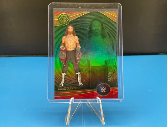 2023 WWE Panini Chronicles Illusions -Sami Zayn- Green Parallel #23/75 - Wrestling Card Single