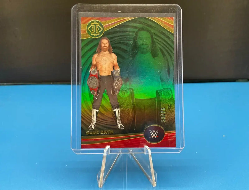 2023 WWE Panini Chronicles Illusions -Sami Zayn- Green Parallel #23/75 - Other