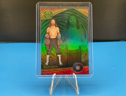 Sami Zayn WWE Panini Chronicles Illusions Green Parallel Card #23/75 for collectors