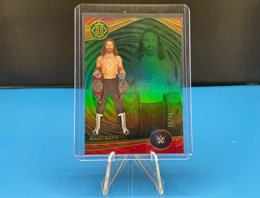 Sami Zayn WWE Panini Chronicles Illusions Green Parallel Card #23/75 for collectors