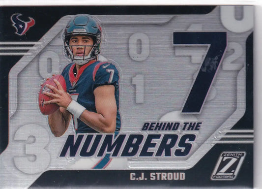 2023 ZENITH CJ STROUD BEHIND THE NUMBERS- HOUSTON TEXANS - Football Card Single