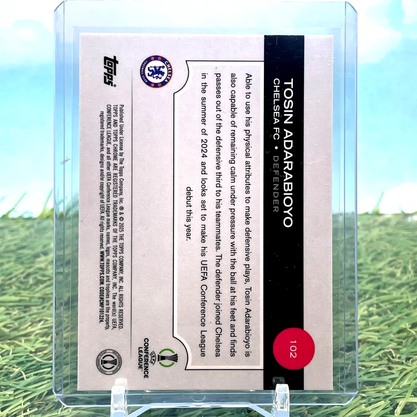 2024-2025 Topps Chrome UEFA Tosin Adarabioyo #102 Pulsar Refractor - Soccer Card Single