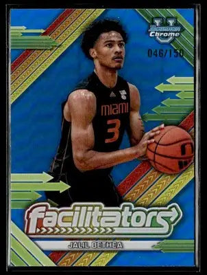 2024-25 Bowman Univ Chrome #F-7 Jalil Bethea Facilitators Blue Refractor #/150 - Basketball Card Single