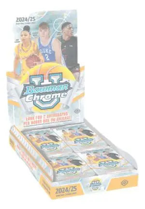 Bowman University 2024-25 Basketball Hobby Box featuring Bowman Chrome basketball cards