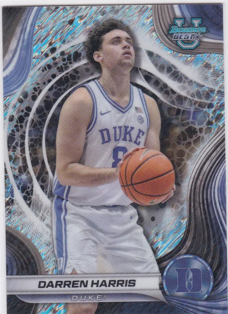 Darren Harris Duke basketball card from Bowman University Best 2024-25 collection
