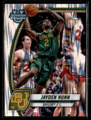 2024-25 Bowman University Chrome #30 Jayden Nunn Stealth Refractor - Basketball Card Single