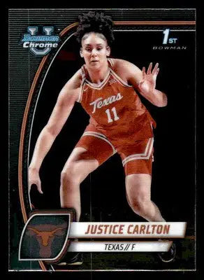 2024-25 Bowman University Chrome #38 Justice Carlton - Basketball Card Single