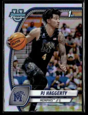 2024-25 Bowman University Chrome #59 PJ Haggerty Refractor - Basketball Card Single
