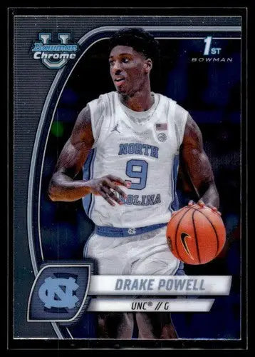 Original gloss Bowman University Chrome Drake Powell basketball card 2024-25