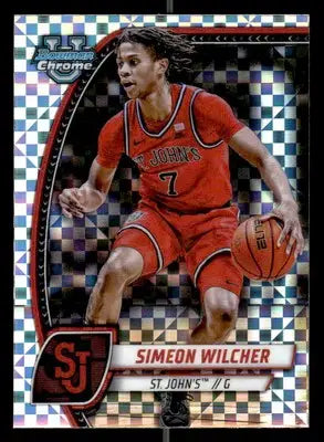 2024-25 Bowman University Chrome #71 Simeon Wilcher X-Fractor - Basketball Card Single