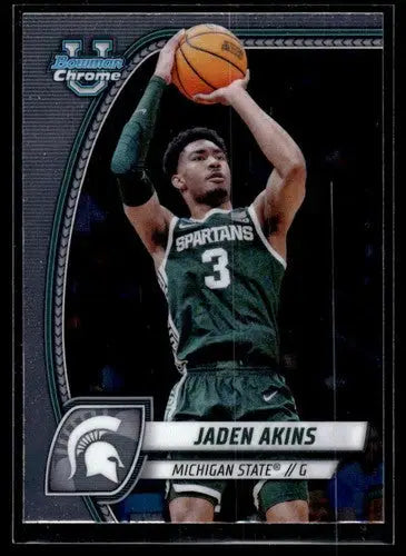 Original gloss Bowman University Chrome Jaden Akins basketball card 2024-25