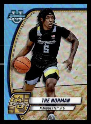2024-25 Bowman University Chrome #88 Tre Norman Refractor - Basketball Card Single