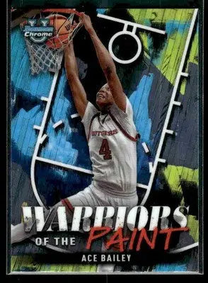 2024-25 Bowman University Chrome Ace Bailey #WP-8 Warriors in the Paint - Basketball Card Single