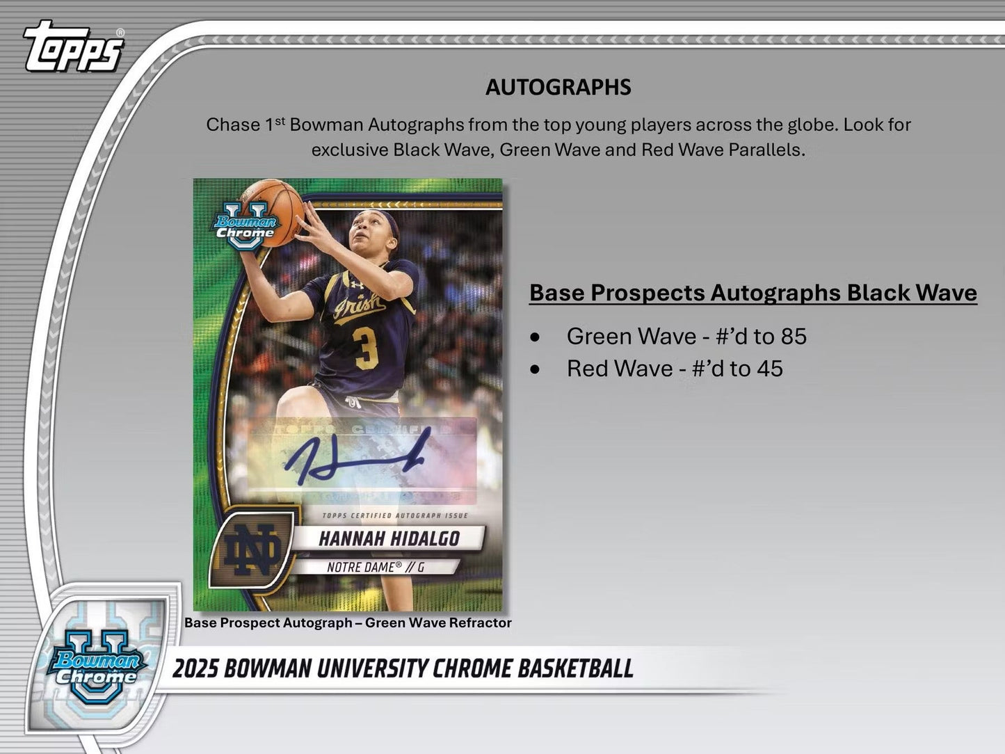2024-25 Bowman University Chrome Basketball 7-Pack Blaster Box