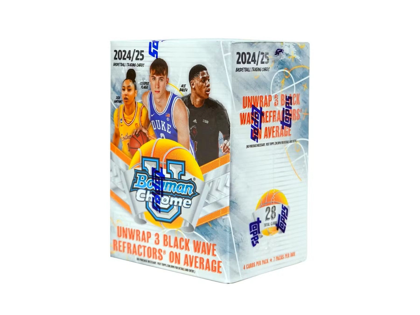 2024-25 Bowman University Chrome Basketball 7-Pack Blaster Box