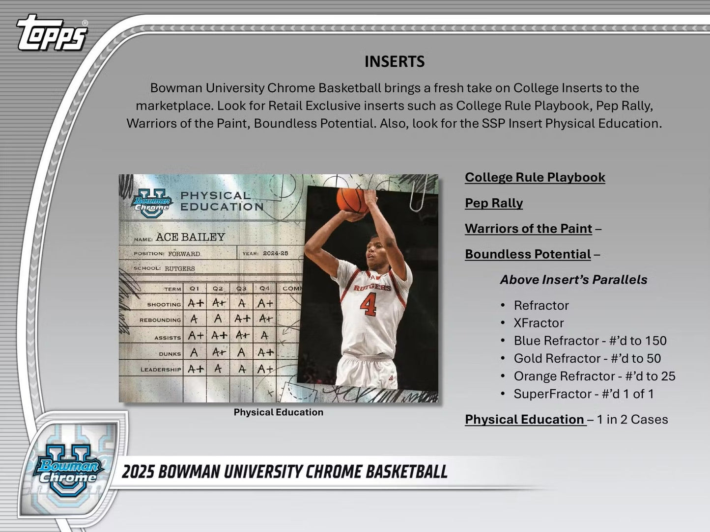 2024-25 Bowman University Chrome Basketball 7-Pack Blaster Box