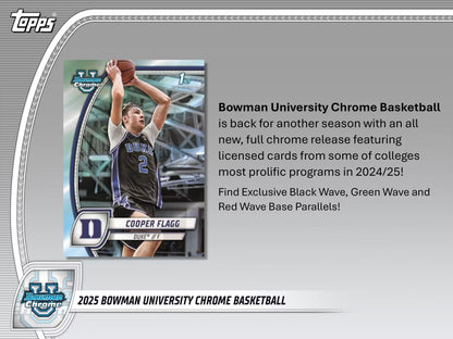 2024-25 Bowman University Chrome Basketball 7-Pack Blaster Box