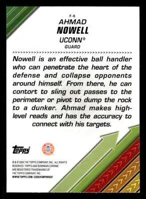 2024-25 Bowman University Chrome #F-6 Ahmad Nowell Facilitators - Basketball Card Single