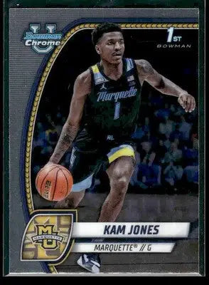 2024-25 Bowman University Chrome Kam Jones #39 Marquette Golden Eagles - Basketball Card Single