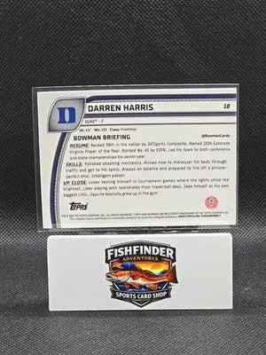 2024-25 Bowman University Chrome Sapphire Edition - Darren Harris #18 (RC) - Basketball Card Single