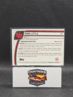 2024-25 Bowman University Chrome Sapphire Edition - Miro Little #79 (RC) - Basketball Card Single