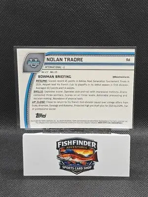 2024-25 Bowman University Chrome Sapphire Edition - Nolan Traore #56 (RC) - Basketball Card Single