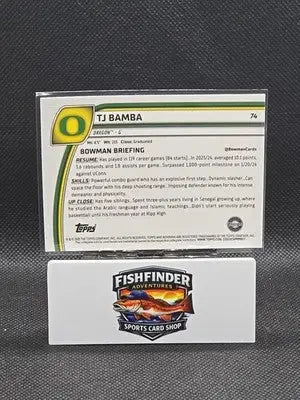 2024-25 Bowman University Chrome Sapphire Edition - TJ Bamba #74 (RC) - Basketball Card Single