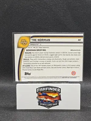 2024-25 Bowman University Chrome Sapphire Edition - Tre Norman #88 (RC) - Basketball Card Single
