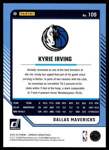 2024-25 Donruss #109 Kyrie Irving NM-MT Mavericks ID:81078 - Basketball Card Single