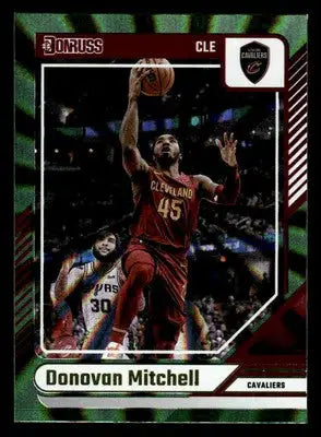 2024-25 Donruss #110 Donovan Mitchell Holo Green Laser Cleveland Cavaliers - Basketball Card Single