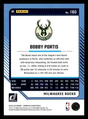 2024-25 Donruss #160 Bobby Portis Base Milwaukee Bucks - Basketball Card Single