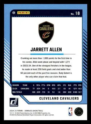 2024-25 Donruss #18 Jarrett Allen Base Cleveland Cavaliers - Basketball Card Single