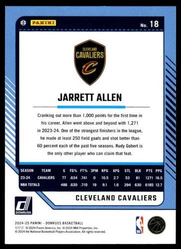 2024-25 Donruss #18 Jarrett Allen NM-MT Cavaliers ID:81030 - Basketball Card Single