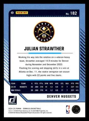 2024-25 Donruss #182 Julian Strawther - Basketball Card Single