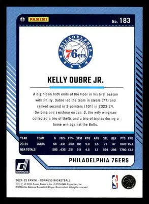 2024-25 Donruss #183 Kelly Oubre Jr. Base Philadelphia 76ers - Basketball Card Single