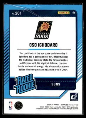 2024-25 Donruss #201 Oso Ighodaro Choice - Basketball Card Single