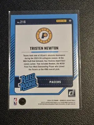 2024-25 Donruss #216 Tristen Newton Holo Green Laser - Basketball Card Single