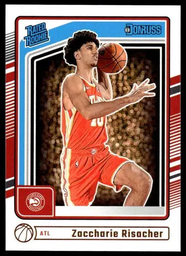 2024-25 Donruss #219 Zaccharie Risacher NM-MT RC Rookie Hawks ID:81141 - Basketball Card Single