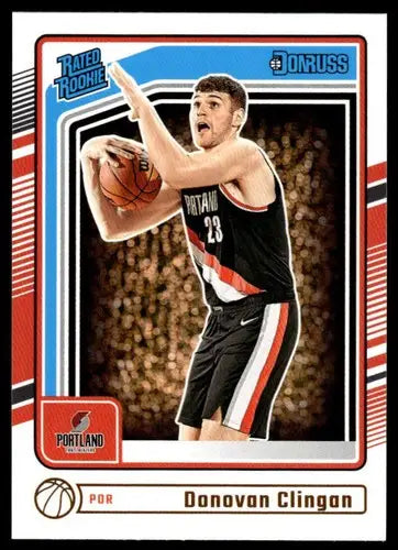 2024-25 Donruss #223 Donovan Clingan NM-MT RC Rookie Blazers ID:81142 - Basketball Card Single