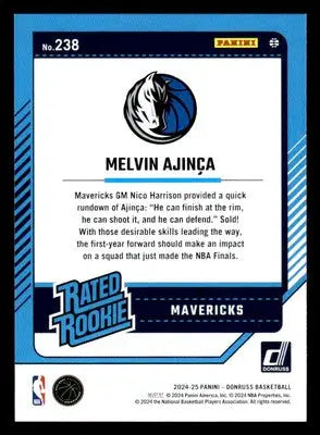2024-25 Donruss #238 Melvin Ajinca - Basketball Card Single