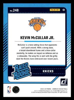 2024-25 Donruss #248 Kevin McCullar Jr.