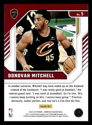 2024-25 Donruss #5 Donovan Mitchell Franchise Features Cleveland Cavaliers - Basketball Card Single