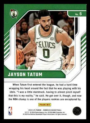 2024-25 Donruss #6 Jayson Tatum Franchise Features Boston Celtics - Basketball Card Single