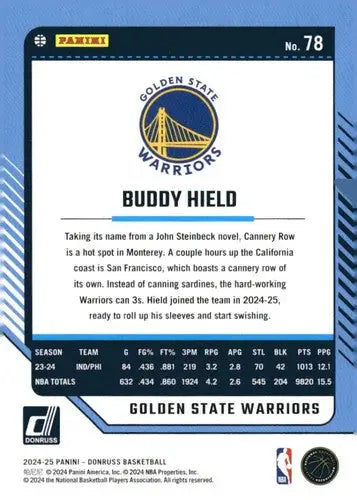 2024-25 Donruss #78 Buddy Hield NM-MT Warriors ID:81061 - Basketball Card Single