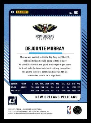 2024-25 Donruss #90 Dejounte Murray - Basketball Card Single
