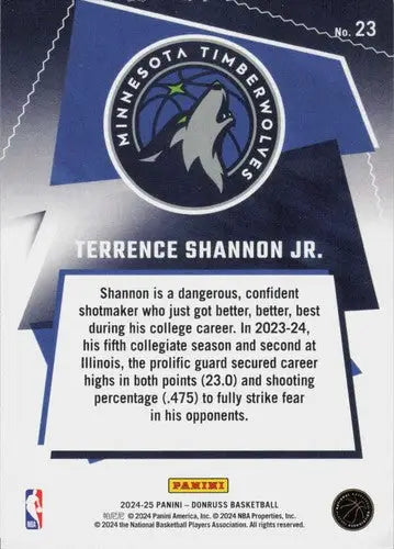 2024-25 Donruss Great X-Pectations #23 Terrence Shannon Jr. NM-MT Timbe ID:80762 - Basketball Card Single