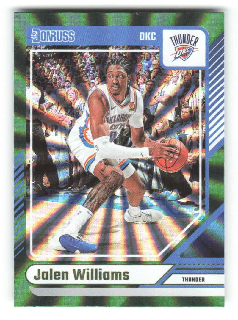 2024-25 Donruss Holo Green Laser #20 Jalen Williams NM-MT Thunder ID:80767 - Basketball Card Single