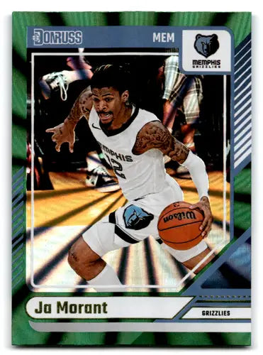 2024-25 Donruss Holo Green Laser #66 Ja Morant NM-MT Grizzlies ID:79296 - Basketball Card Single
